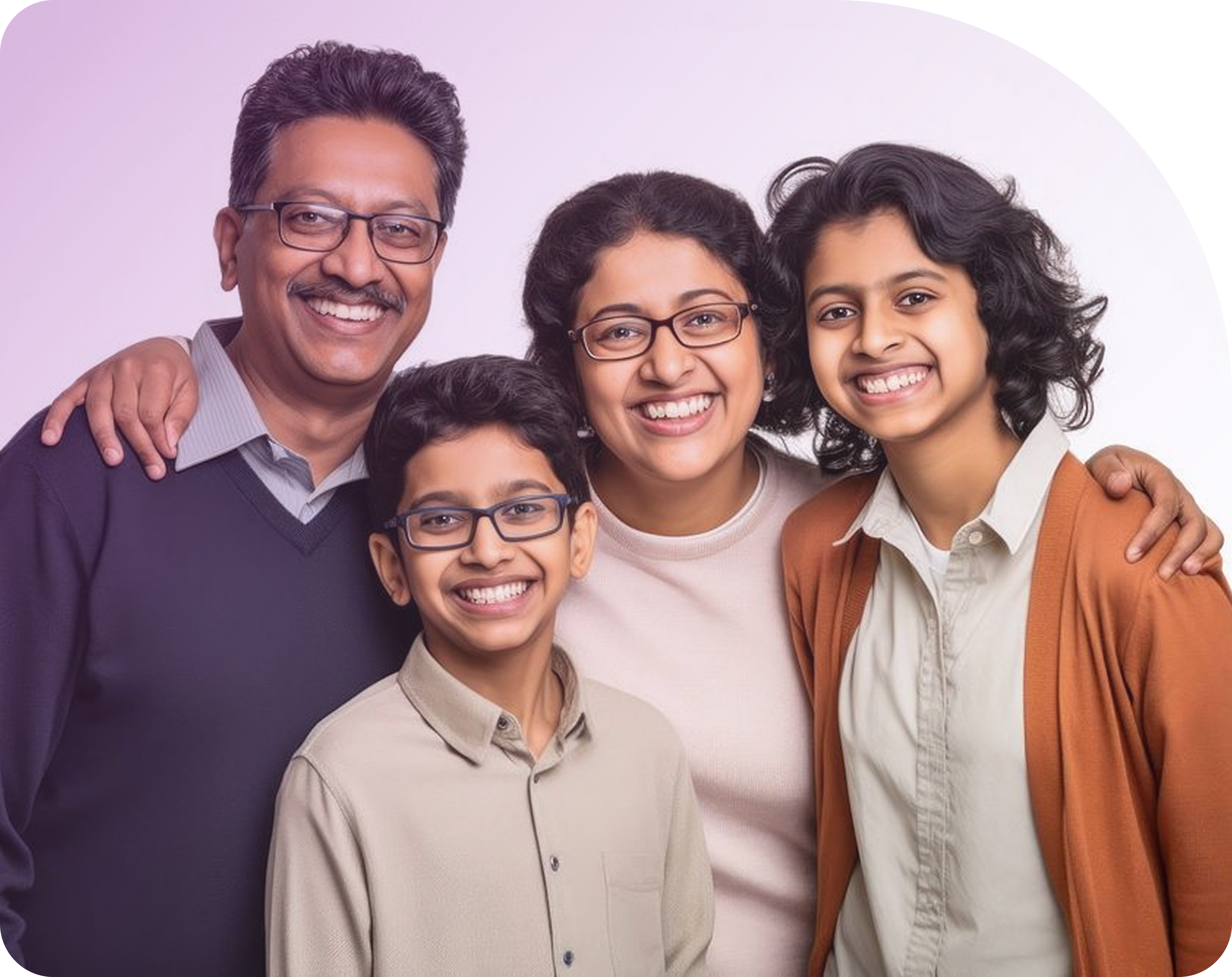 Family portrait representing trust