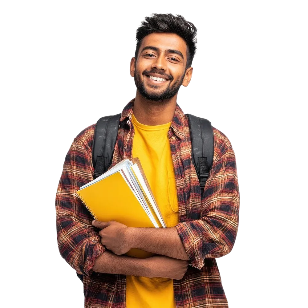 Student with books